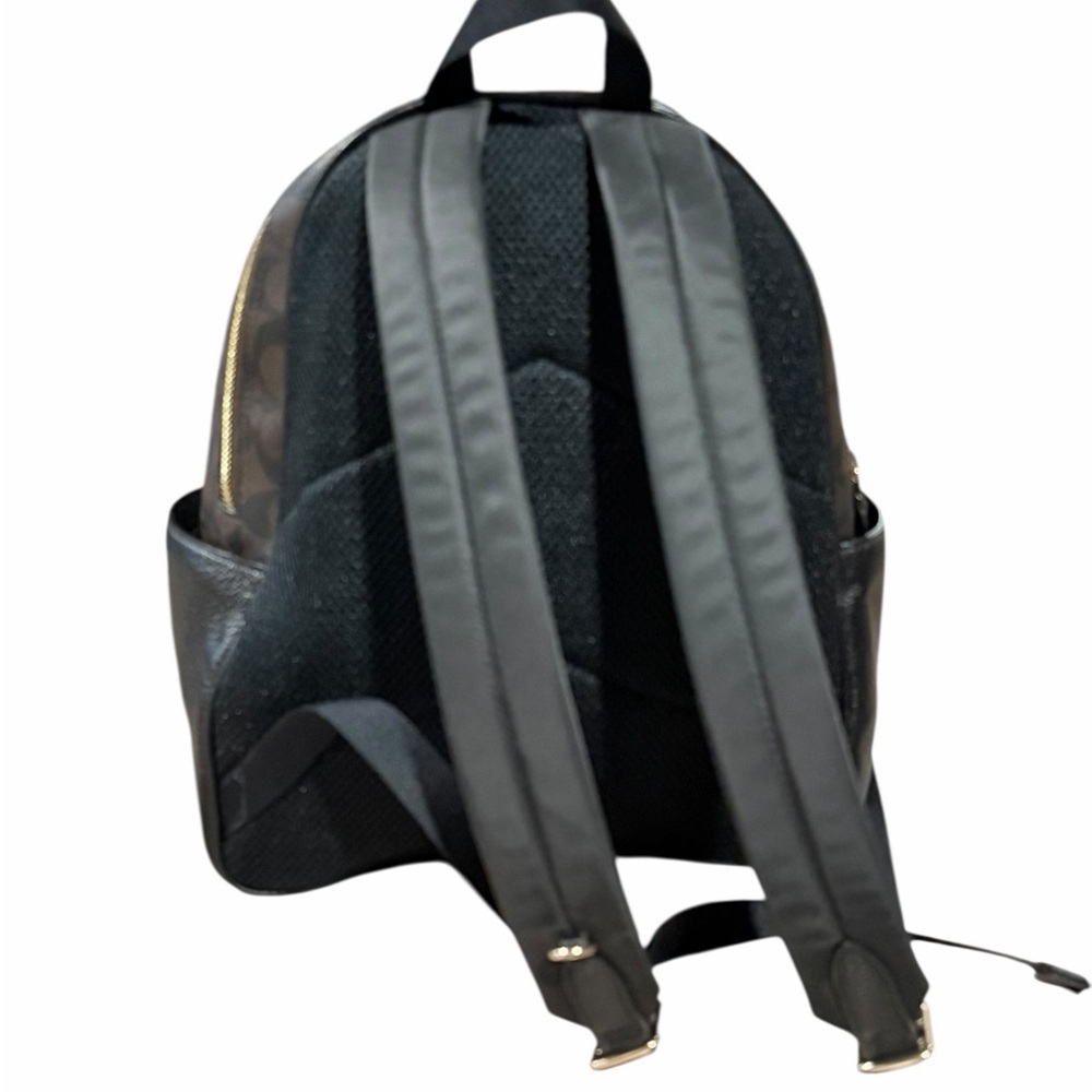 Coach Court Backpack Black Brown Signature Canvas 5671 - Picture 5 of 15